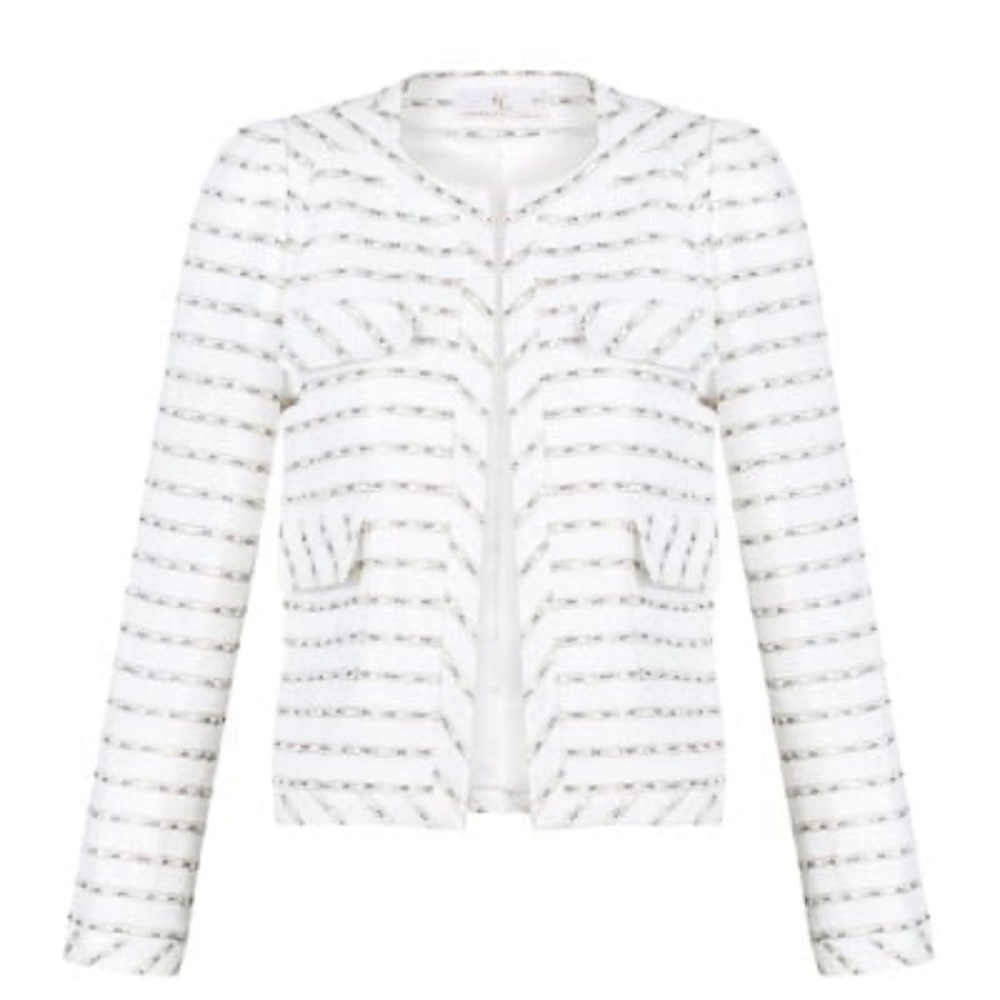 NEW Charlotte London Chelsea Box Blazer in White